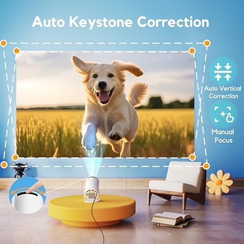 AKIYO O2 Projector, Built-in Apps, 1080P Support, Auto Keystone, WiFi 6, 18000L, 180° Rotation, 4K Supported — image 3