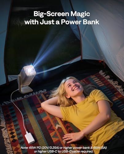 Aurzen BOOM Air Portable Projector with Google TV, USB-C Power, 300 ANSI Lumens — image 3