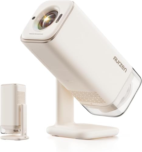 Aurzen BOOM Air Portable Projector with Google TV, USB-C Power, 300 ANSI Lumens