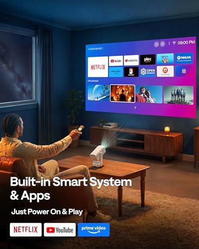 Aurzen D1 Air Portable Projector, Built-in Netflix App, ToF Focus, Native 1080P, 16W Dolby Audio, 65W+ USB-C Power — image 2