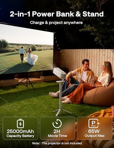 Aurzen D1 air Roku TV USB-C Powered Smart Projector Bundle with Aurzen PowerBase Stand — image 4
