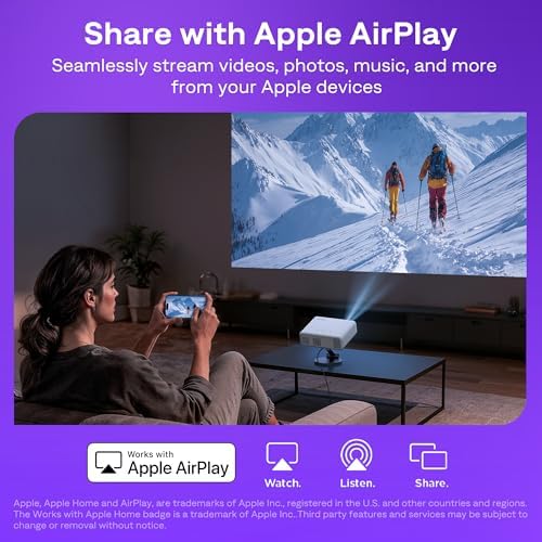 Aurzen Roku TV Projector for Bedroom, Roku Streaming Experience Built-in, 1080P FHD, Dolby Audio, Auto Focus & Keystone — image 6