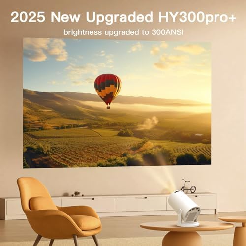 LYNCAST 300Pro+ Mini Portable Projector for Bedroom, 4K Support, App Control, Android 14, Auto Keystone, WiFi 6 & Bluetooth 5.4 — image 3