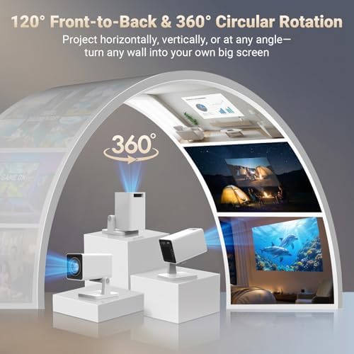 Maypug Mini Projector for Bedroom Ceiling, Smart Portable Projector with Android, WiFi & Bluetooth, 1080P Supported — image 3