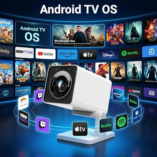Maypug Mini Projector for Bedroom Ceiling, Smart Portable Projector with Android, WiFi & Bluetooth, 1080P Supported — image 5