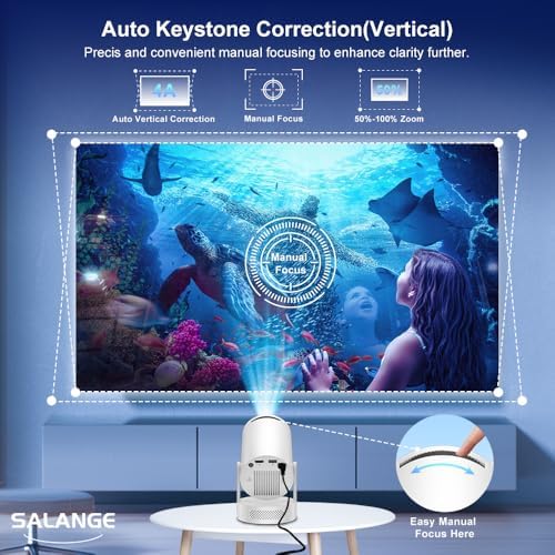Salange HY300Ultra Smart Projector, Android 14 Built-in Apps, 4K & 8K Support, WiFi 6 Bluetooth 5.4, Auto Vertical Keystone — image 6