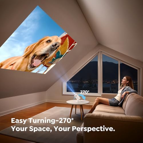 TOPTRO TP2 Mini Projector 1080P 4K Supported, Android 14 & Short Throw, 270° Adjustable Stand, WiFi 6 Bluetooth 5.4, Auto Keystone — image 5