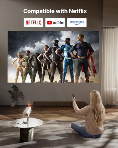 VOPLLS K3 Smart Mini Projector 4K, Netflix Included, 1800 ANSI, TOF Auto Focus & Keystone, Dolby Audio, Full HD 1080P WiFi6 Bluetooth — image 5