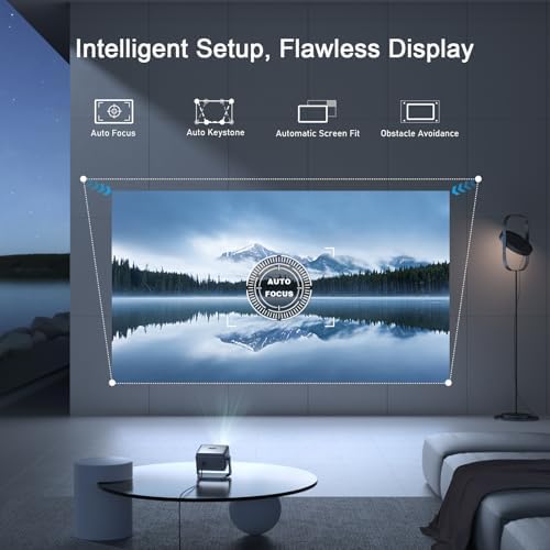 VOPLLS Mini Smart 4K Projector, Officially-Licensed App, Auto Focus & Keystone, 1000 ANSI Full HD 1080P WiFi 6 Bluetooth Portable Projector — image 3