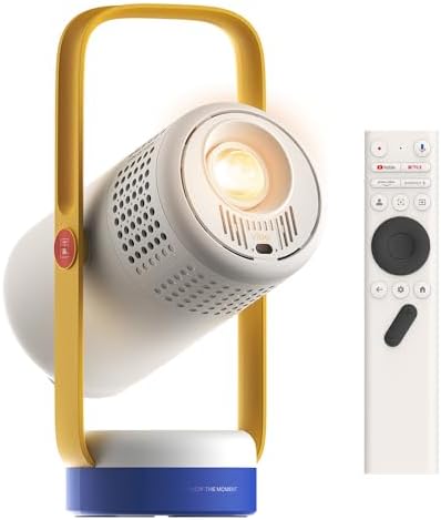 XGIMI Vibe One Battery Powered Mini 1080P Smart Portable Projector, Google TV with Licensed Netflix, Sound by JBL, Built-in Battery