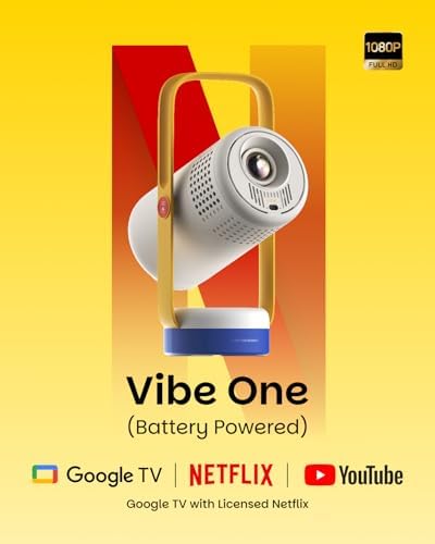 XGIMI Vibe One Battery Powered Mini 1080P Smart Portable Projector, Google TV with Licensed Netflix, Sound by JBL, Built-in Battery — image 2