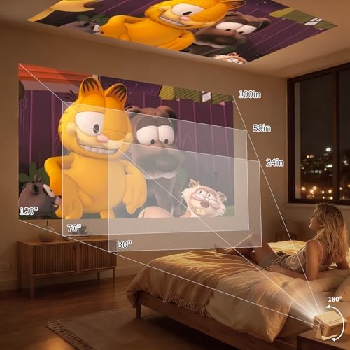 Yoton Y3 Mini Projector, 317g Ultra-Portable, 360° Rotating, Auto Keystone, 50% Zoom, 1080P Supported — image 5